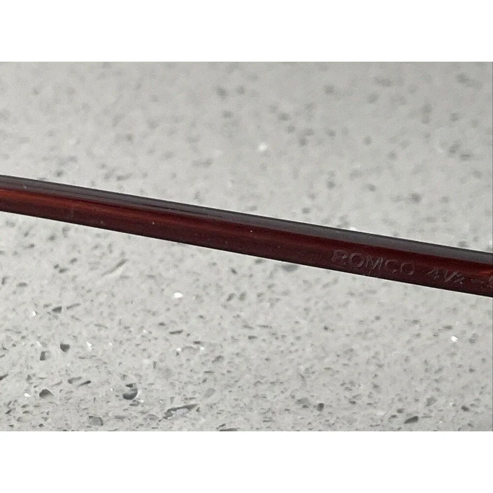 ROMCO 4 1/2- 5 3/4 Eyeglasses Brown Square Frames ONLY Full rim
